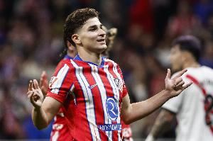 单场1球2助，阿尔瓦雷斯本赛季8场比赛直接参与10粒进球